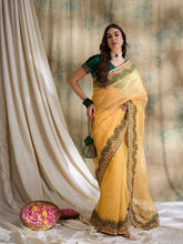 Womens Fashion Ethnic Yellow Color Sarees-MLSHWSA1602YLW0ONE